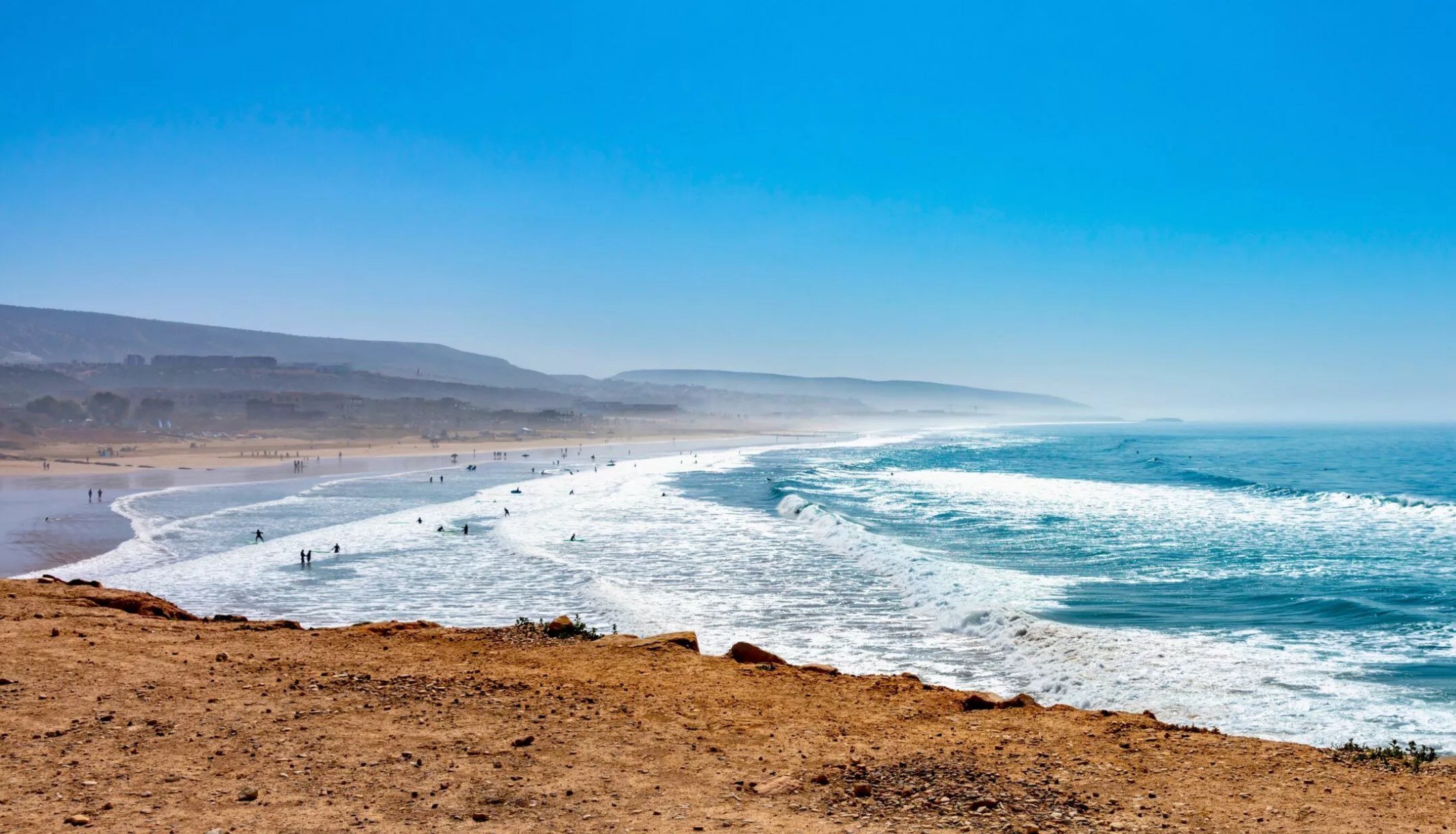 The coastline at Tamraght, Morocco